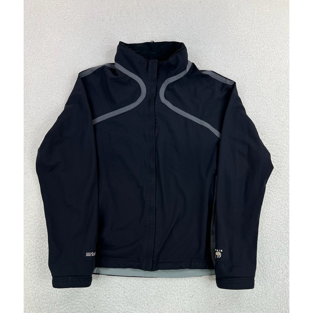 Mountain Hardwear Jacket Womens XL Black Conduit Softshell Fleece Lined Full Zip